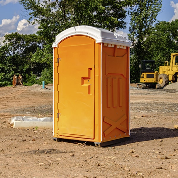 can i customize the exterior of the portable restrooms with my event logo or branding in Tipton